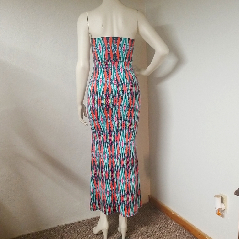 Auditions Strapless Multi colored dress - Picture 4 of 6
